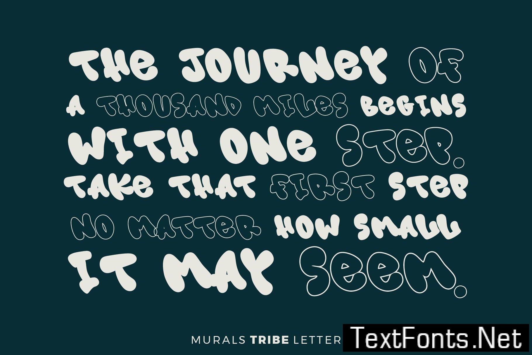 Murals Tribe Letter - 3d Layered Display Font F7UUEM3
