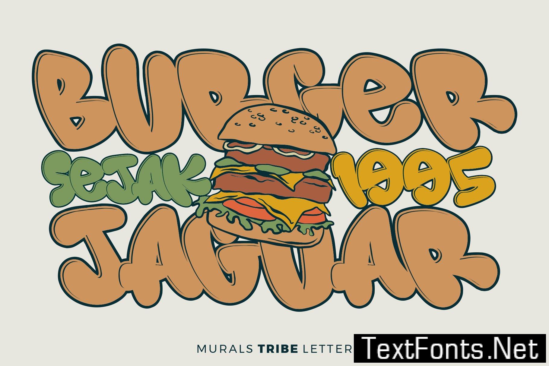 Murals Tribe Letter - 3d Layered Display Font F7UUEM3