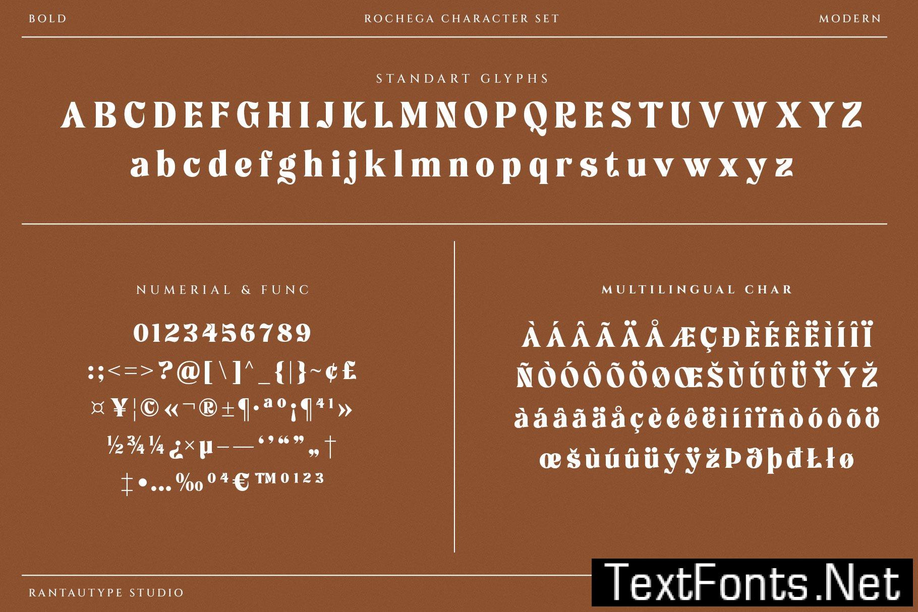Rochega Bold Modern Serif Font 233UL8X