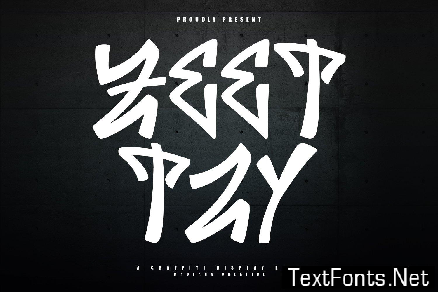 Zeettzy Graffiti Display Font 7K9DQWS