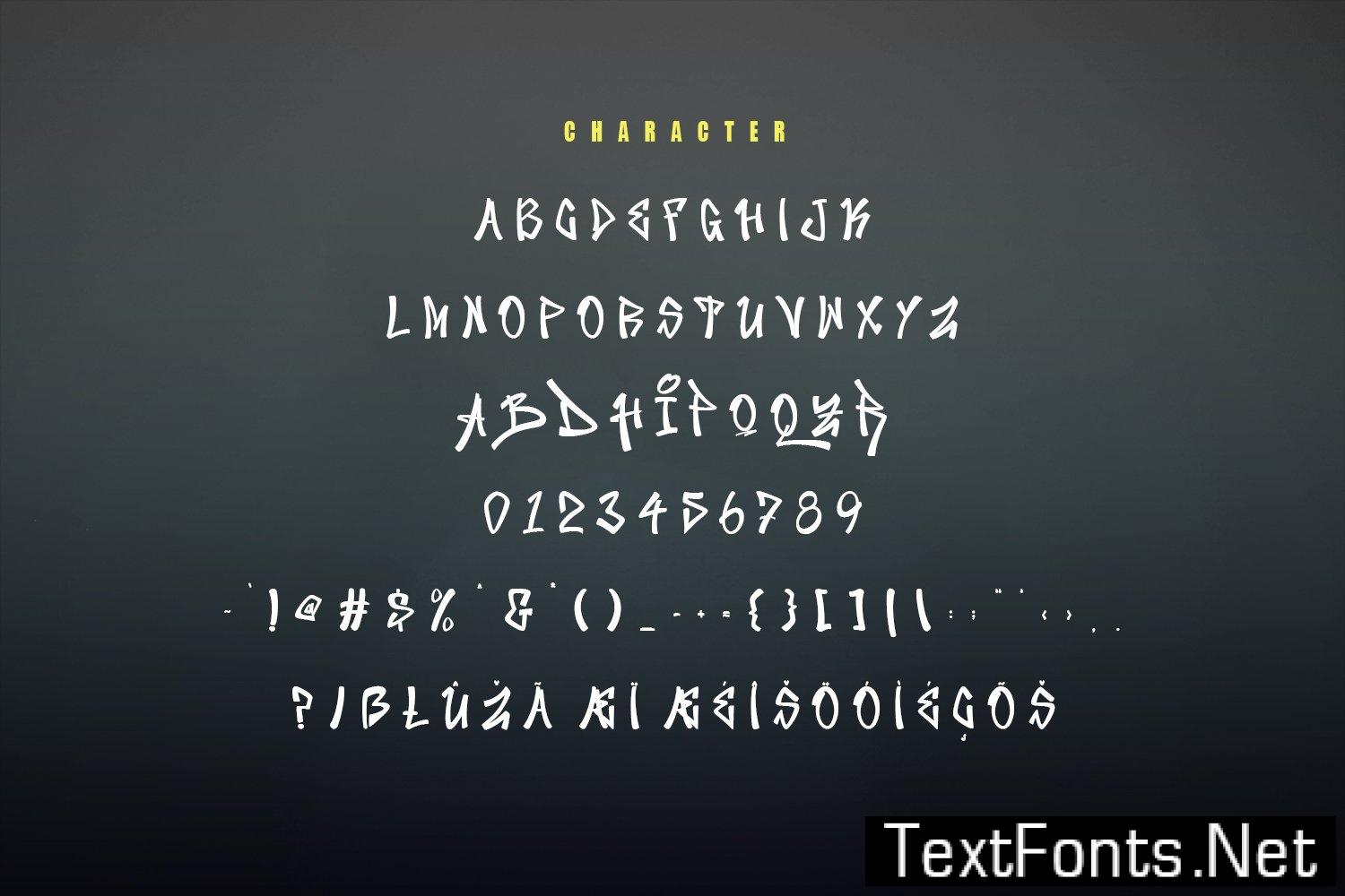 Zeettzy Graffiti Display Font 7K9DQWS