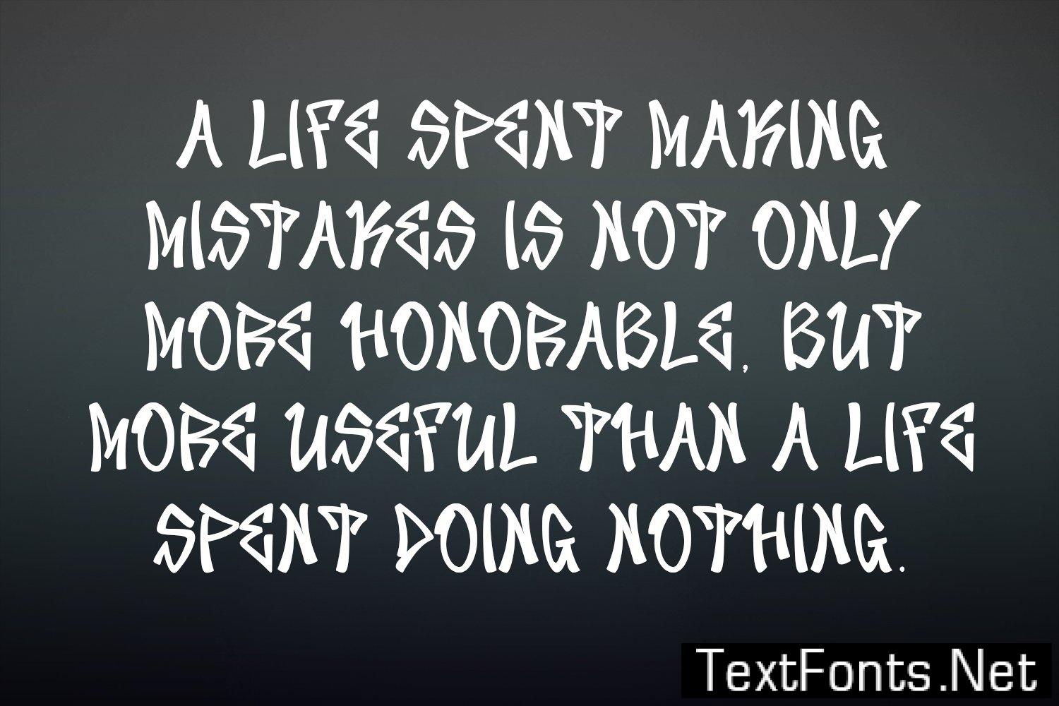 Zeettzy Graffiti Display Font 7K9DQWS